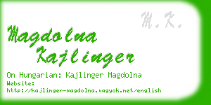 magdolna kajlinger business card